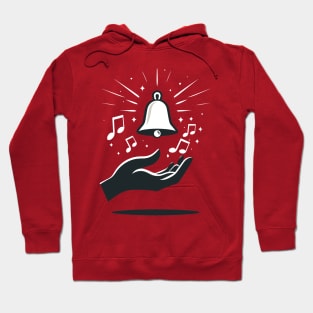 Hand Bell Icon Logo for handbell ringers Hoodie